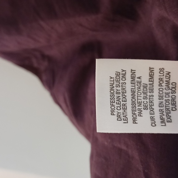 Worth sleeveless vest genuine leather suede Outerwear round neck cropped brown M - Picture 10 of 11